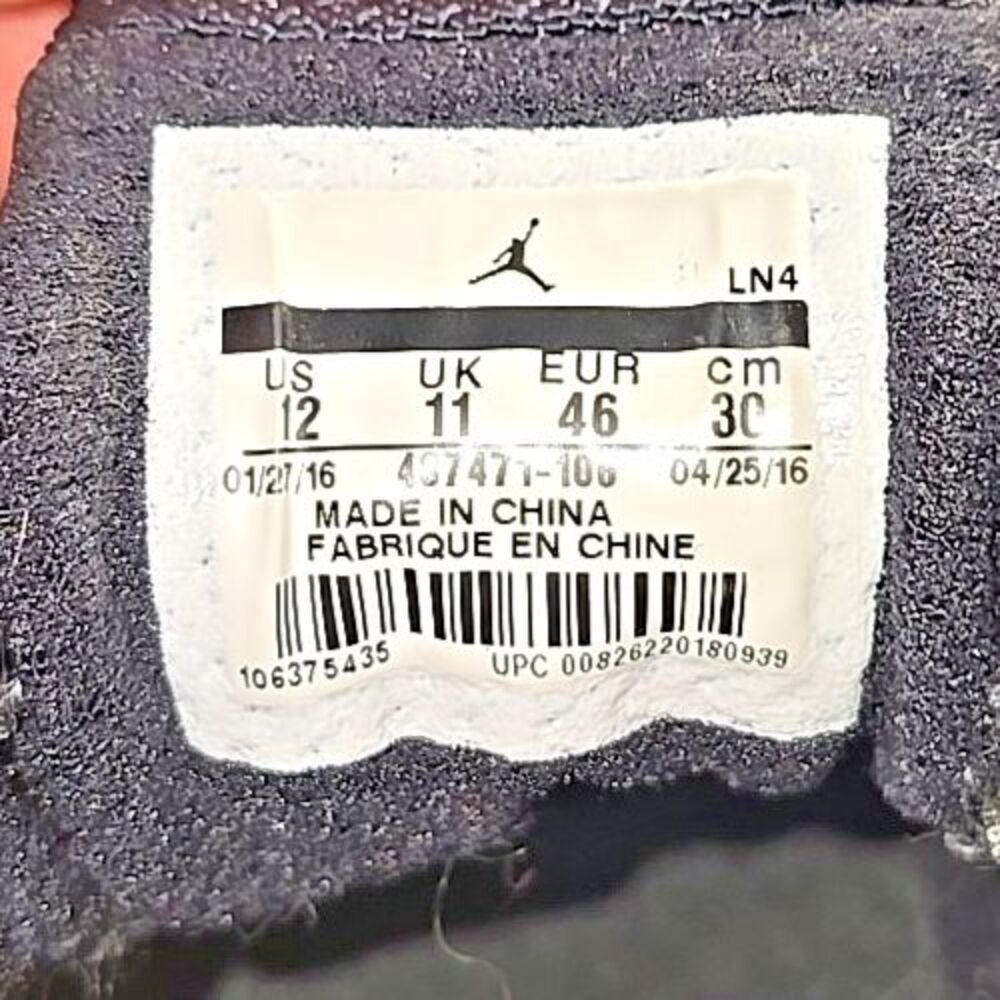 Size 12 - Air Jordan 14 Retro 2016 Oxidized Green 487471-106 White Black Sneaker - Picture 7 of 14